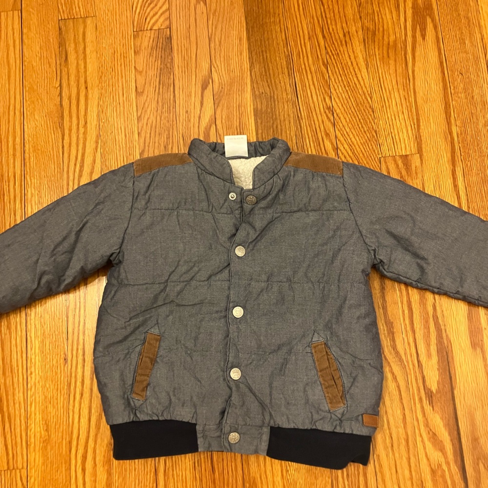 Koala Kids White and Gray Sherpa Jacket